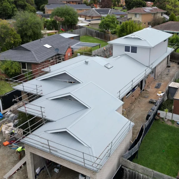 aerial shot of new roof