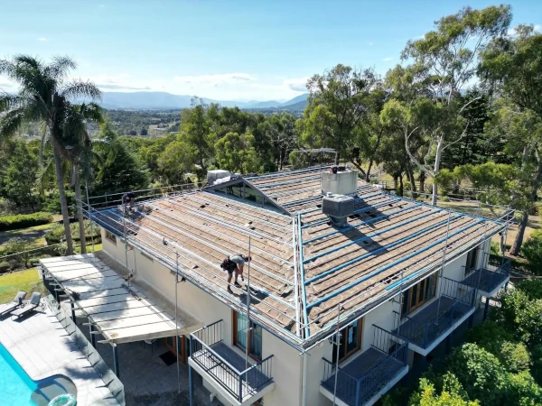 tiles removed from roof