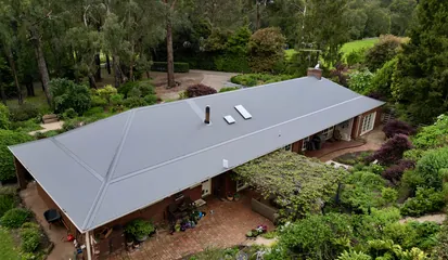 Metal re-roofing on a Yarra Valley home