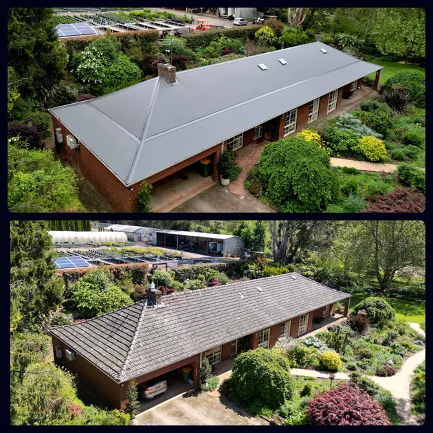Metal roof replacement on a Yarra Valley property